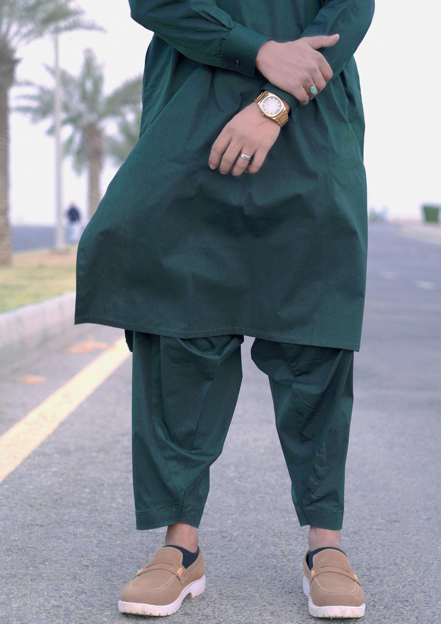 Relaxed Kai Green Kurta Salwar